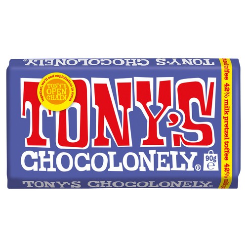 Tony's Chocolonely Milk Pretzel Toffee Small Snack Bar