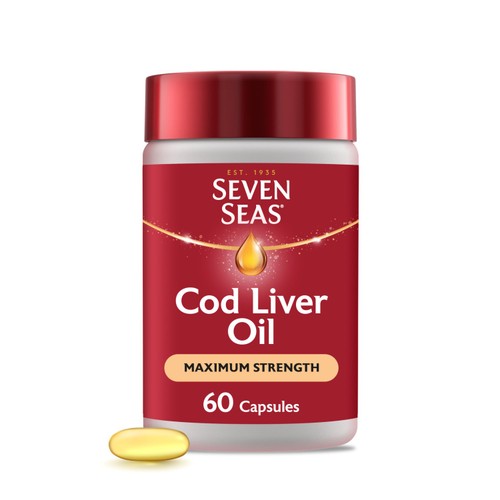 Seven Seas Cod Liver Oil Max Strength Omega-3 & Vitamin D Capsules