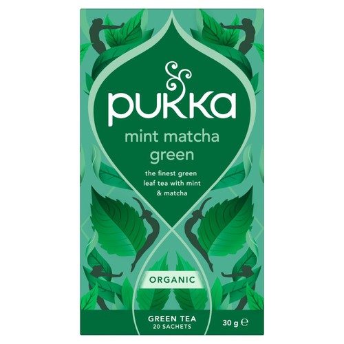PUKKA Mint Matcha Green Organic & Fair Herbal Tea Bags