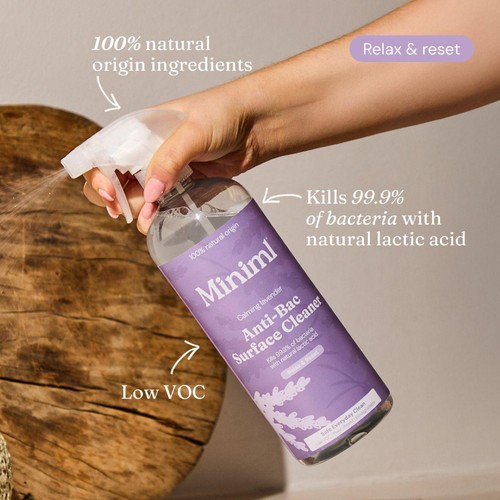 Miniml Anti-Bacterial Surface Cleaner Spray - French Lavender