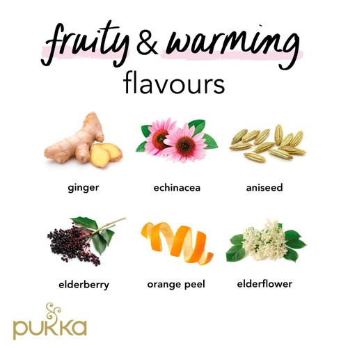 Pukka Organic Elderberry & Echinacea Fruit Tea x20 Compostable Tea Bags