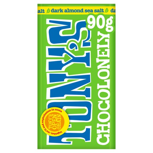 Tony's Chocolonely Dark Almond Sea Salt Small Snack Bar