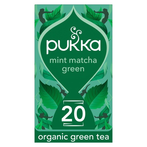 PUKKA Mint Matcha Green Organic & Fair Herbal Tea Bags