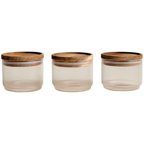 M&S Small Stacking Glass Storage Jars
