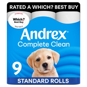 Andrex Complete Clean Toilet Tissue Standard Roll