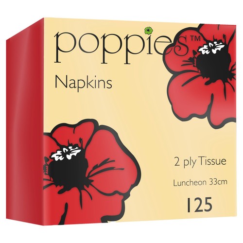 Red Compostable 2 Ply Paper Napkins
