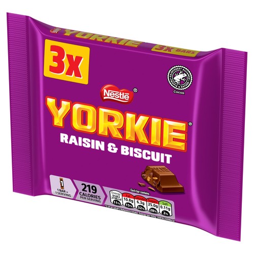 Yorkie Raisin & Biscuit Chocolate Bar Multipack