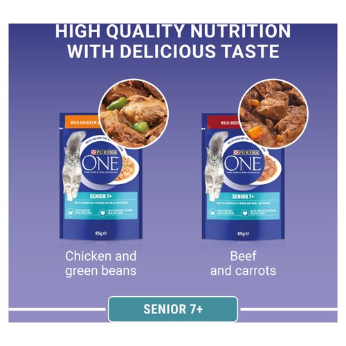 Purina One Senior 7+ Mini Fillets Mixed Selection Wet Cat Food