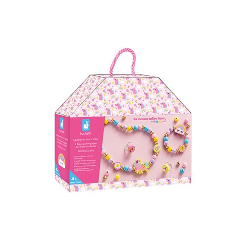 Janod Rainbow Land 4 Piece Wooden Jewellery Kit