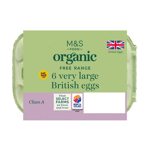 M&S Organic Free Range Very Large Eggs