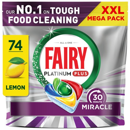 Fairy 30 Minute Miracle Dishwasher Tablets 74ct