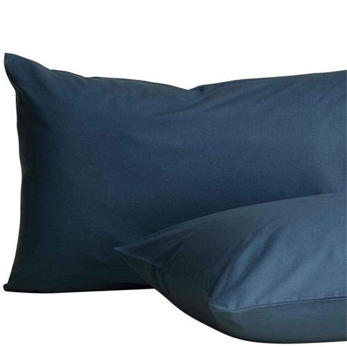 M&S Cotton Rich Bedding Set, King Size Navy