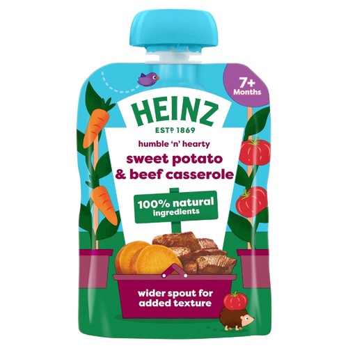 Heinz Sweet Potato & Beef Casserole Baby Food Pouch 7+ Months 