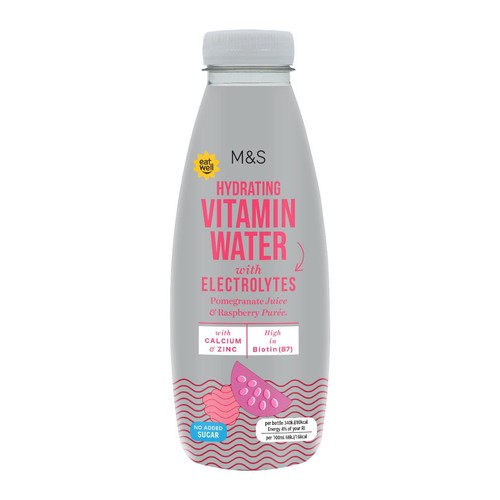 M&S Hydrating Pomegranate & Raspberry Puree Vitamin Water