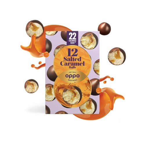 Oppo Salted Caramel Low Calorie Ice Cream Snack Balls