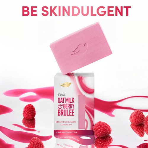 Dove Beauty Oat Milk & Berry Brulee Soap Bar