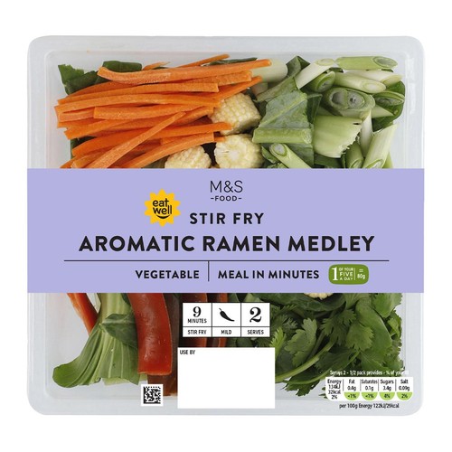 M&S Ramen Vegetable Stir Fry