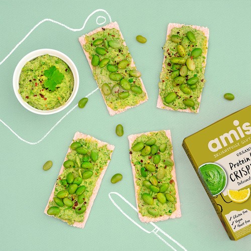 Amisa Organic Gluten Free Protein Lentil Crispbread
