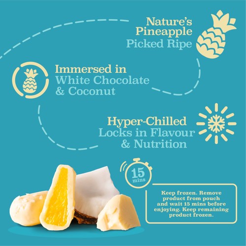 trufru Pina Colada Pineapple in White Chocolate & Coconut