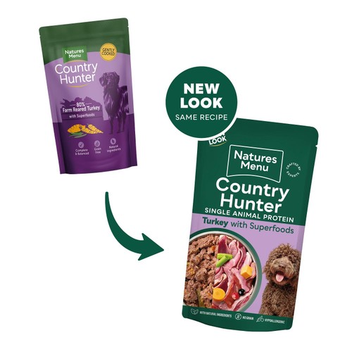 Natures Menu Country Hunter Turkey Wet Dog Food Pouches