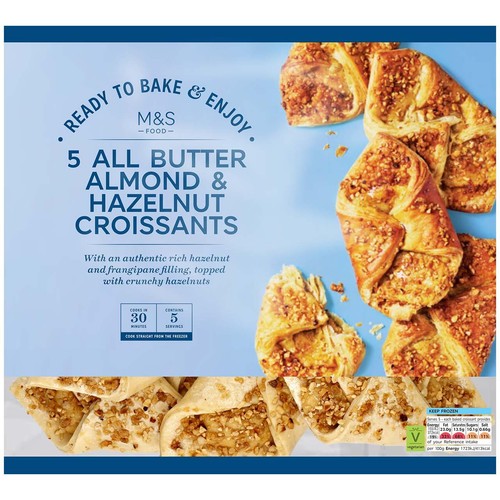 M&S 5 Ready to Bake Almond & Hazelnut Croissants Frozen