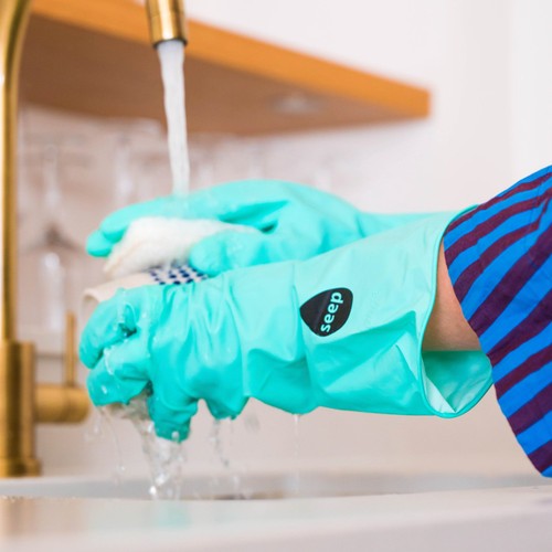 Seep Rubber Gloves Medium Plastic Free