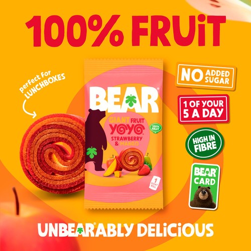 BEAR GIANT Fruit Yoyos Strawberry & Mango Multipack
