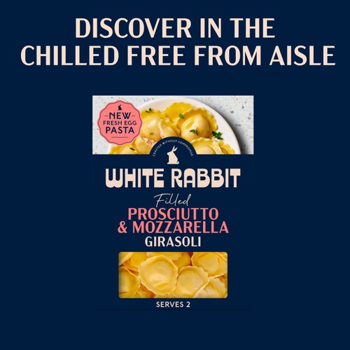 White Rabbit Gluten Free Prosciutto & Mozzarella Fresh Girasoli Pasta