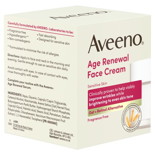 Aveeno Age Renewal Anti-Age Face Cream for Sensitive Skin