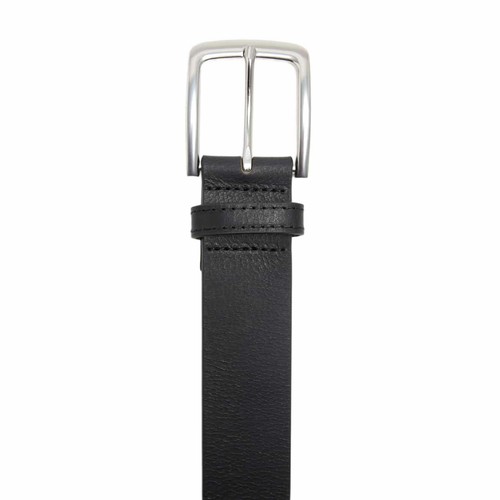 M&S Mens Leather Casual Belt, 42-44, Black