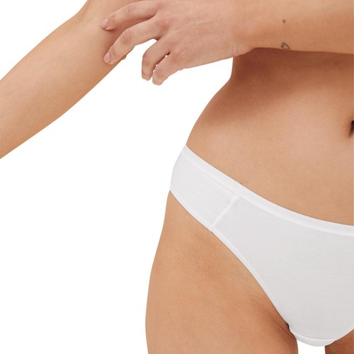 M&S Womens 5pk No VPL Cotton Modal Bikini Knickers '18 White