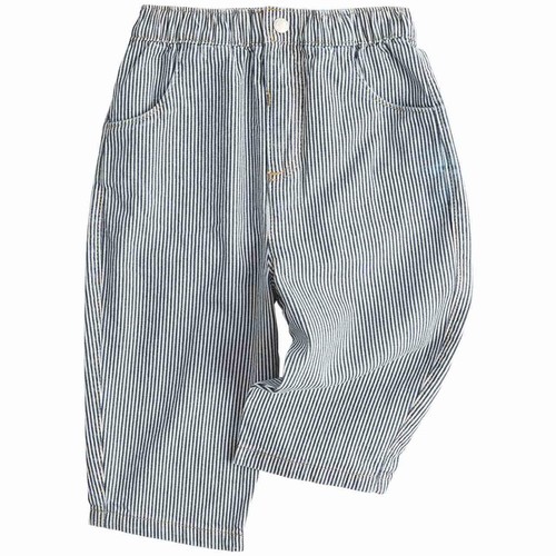 M&S BW Ticking Stripe Trouser, 2-3 Y, Navy Mix