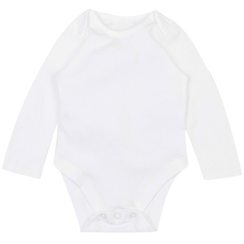 M&S Baby Cotton Long Sleeve Bodysuits, White, 6-9 Months  