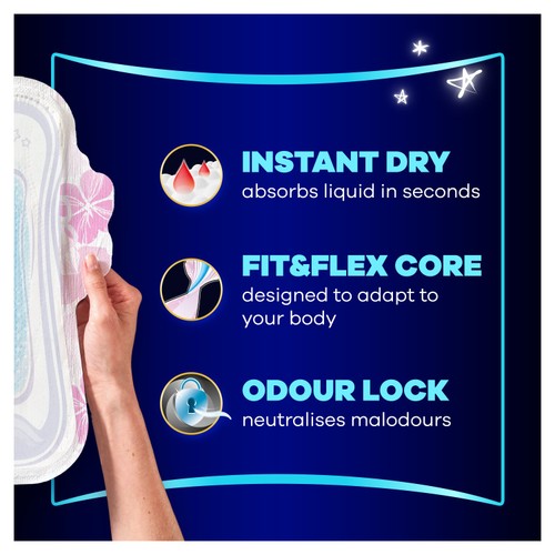 Always Platinum Secure Night Sanitary Towels Wings Size 4
