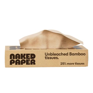 Naked Paper Unbleached Super Soft Bamboo Facial Tissues