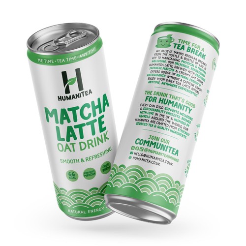 HumaniTea Cold Brew Matcha Latte Oat Drink