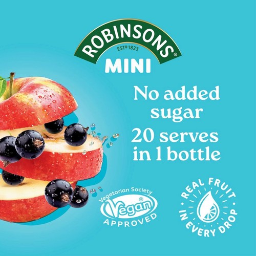 Robinsons Mini Apple & Blackcurrant No Added Sugar