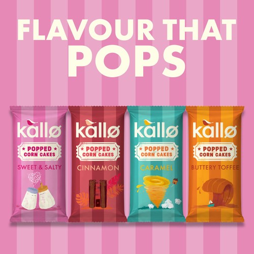 Kallo Caramel Popped Corn Cakes
