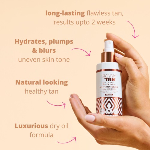 Skinny Tan Tan & Tone Self -Tanning Oil Medium 145ml