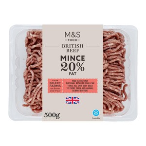 M&S Select Farms Beef Mince 20% Fat