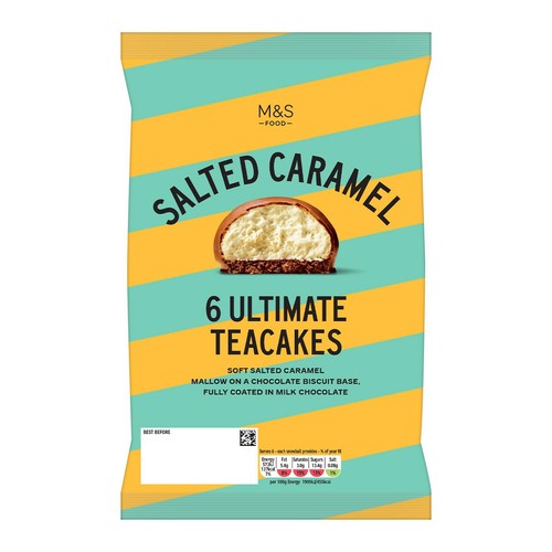 M&S 6 Ultimate Salted Caramel Teacakes