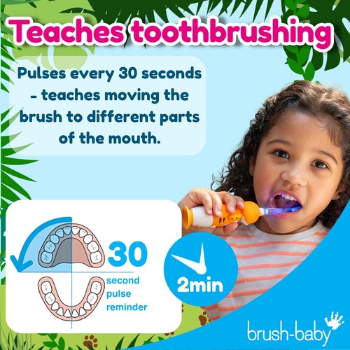 Brush-Baby Kids WildOnes Electric Toothbrush Toby Tiger