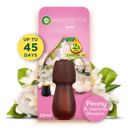 Airwick White Peony & Jasmine Essential Mist, Single Refill