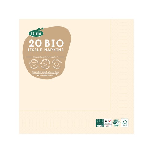 Cream Compostable Paper Napkins
