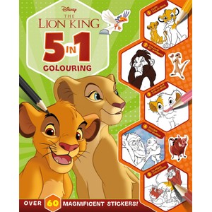 Disney The Lion King: 5 in 1 Colouring Book