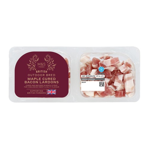 M&S British Outdoor Bred Maple Cured Bacon Lardons
