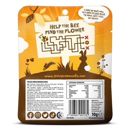 Giving Tree Freeze Dried Mango Crispies for Kids
