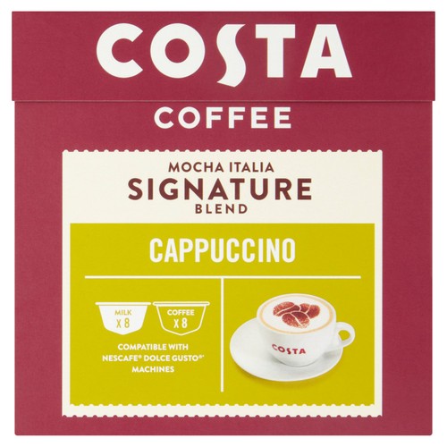 Costa Coffee NESCAFE Dolce Gusto Compatible Signature Blend Cappuccino Pods