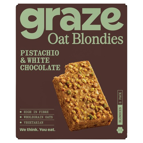 Graze White Chocolate & Pistachio Blondies