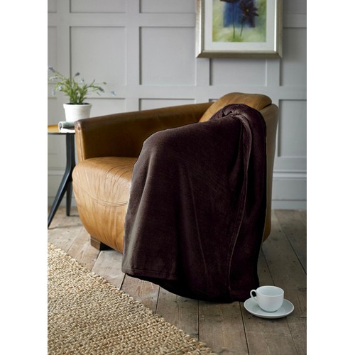 Deyongs Snuggle Touch Throw Extra Large, Chocolate